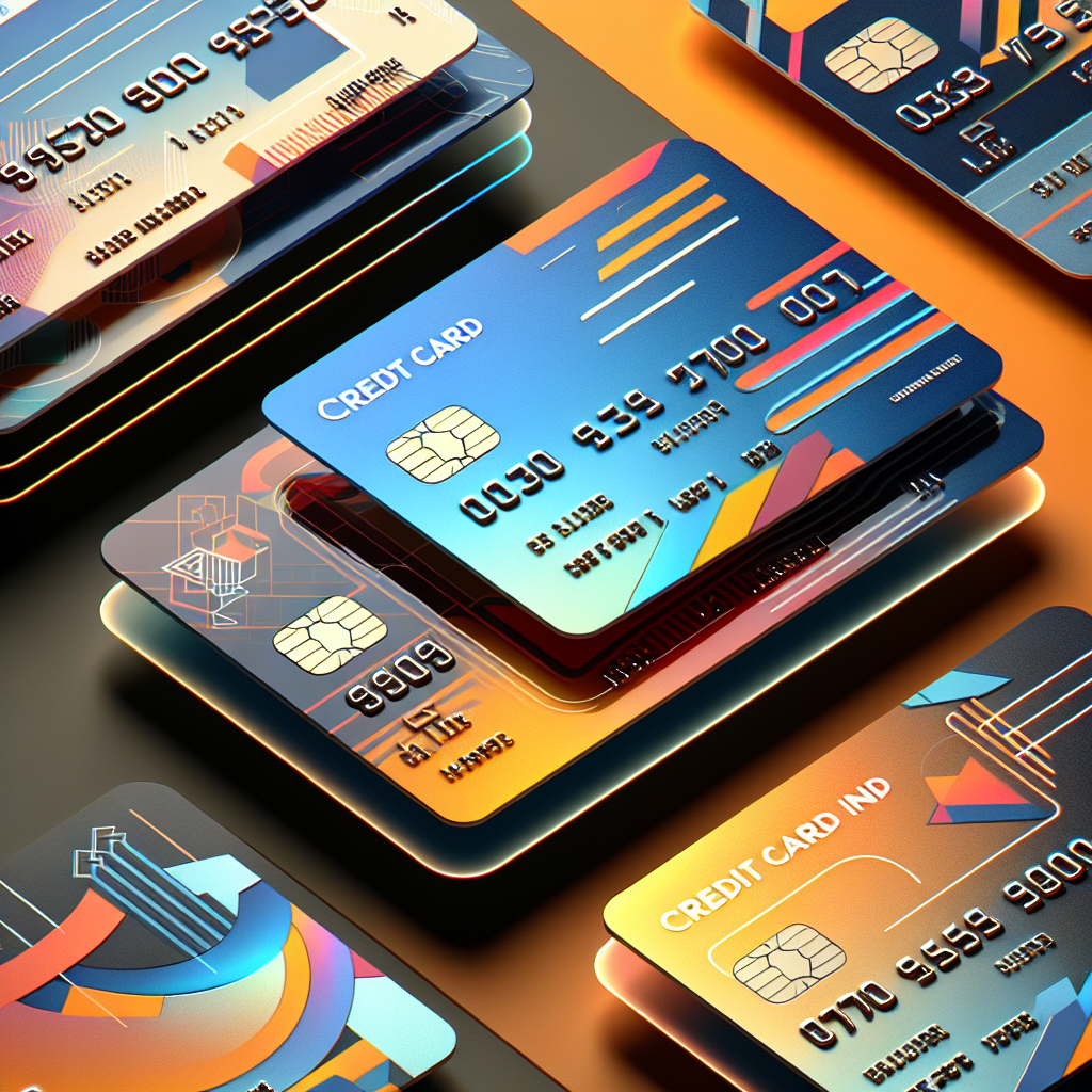 clean and fun looking graphic design of credit cards