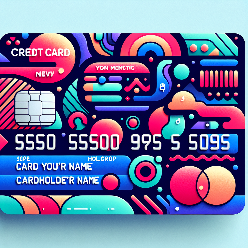 clean and fun looking graphic design of a credit card