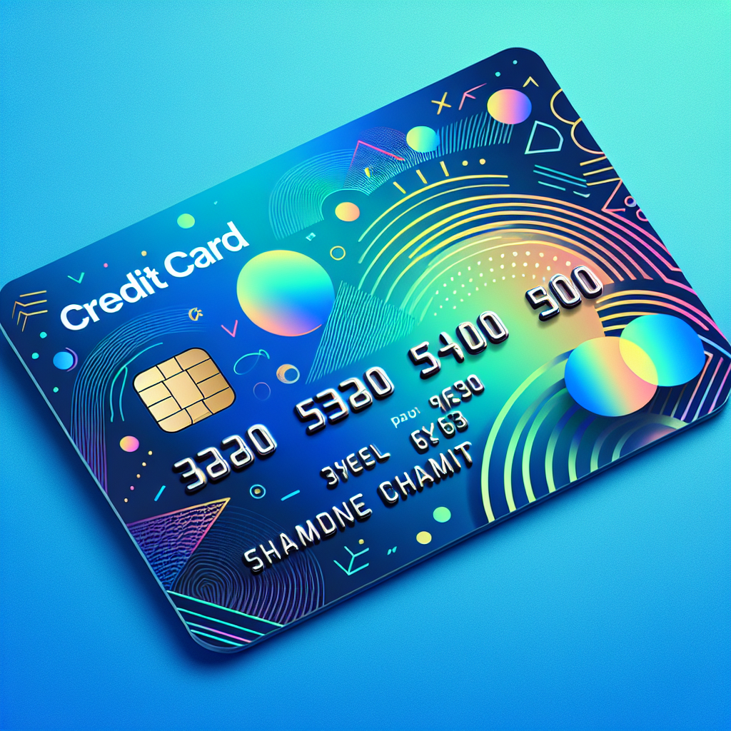 clean and fun looking graphic design of a credit card