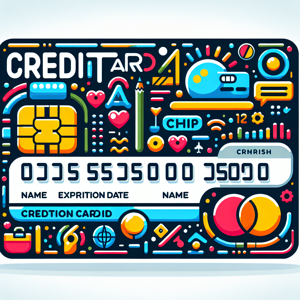 clean and fun looking graphic design of a credit card