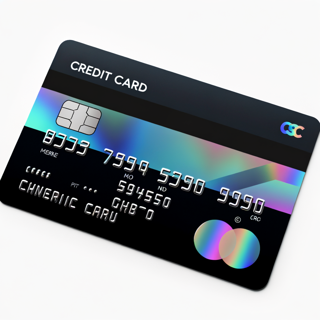 clean and fun looking graphic design of a credit card