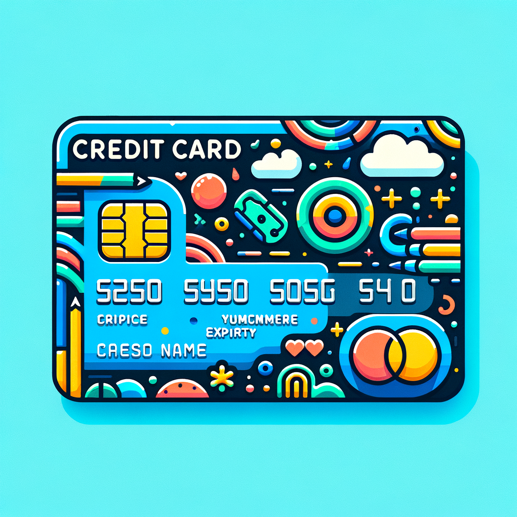 clean and fun looking graphic design of a credit card