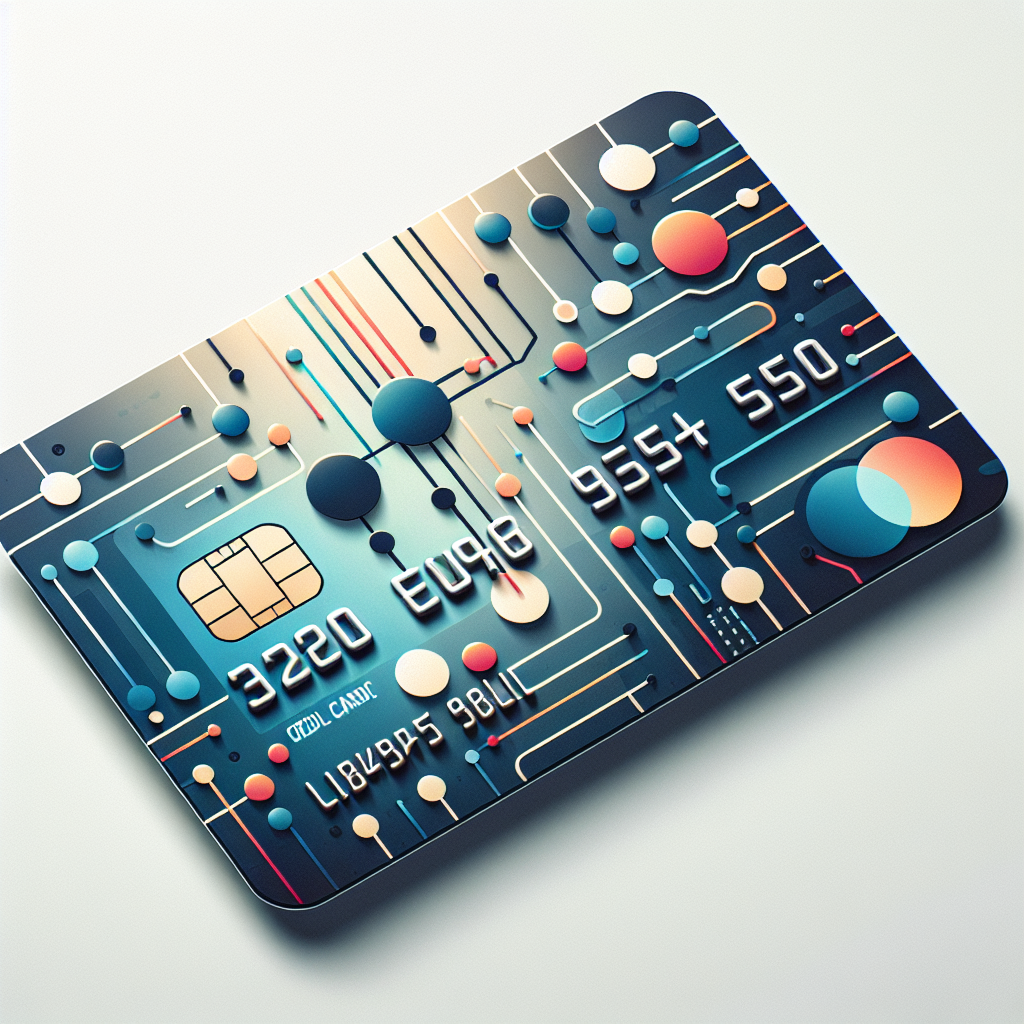 clean and fun looking graphic design of a credit card