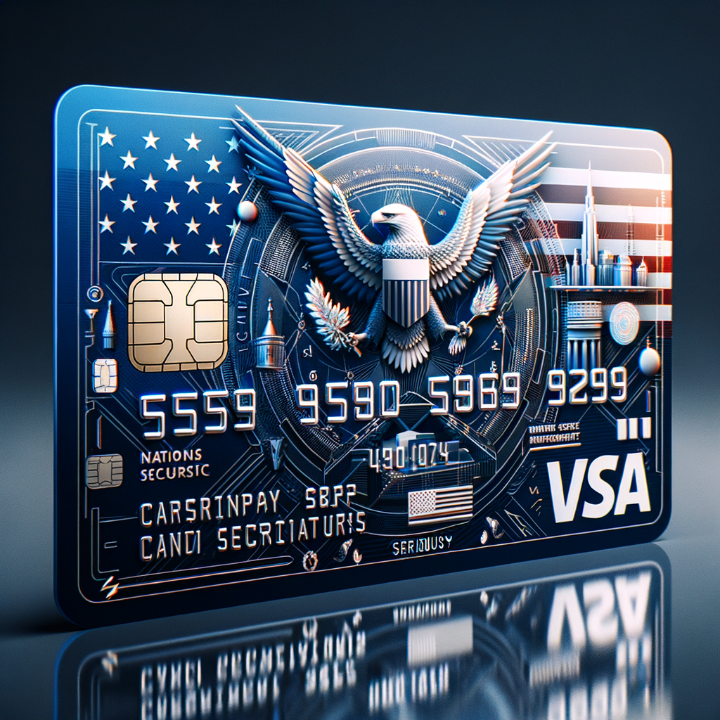 serious and patriotic design of a credit card