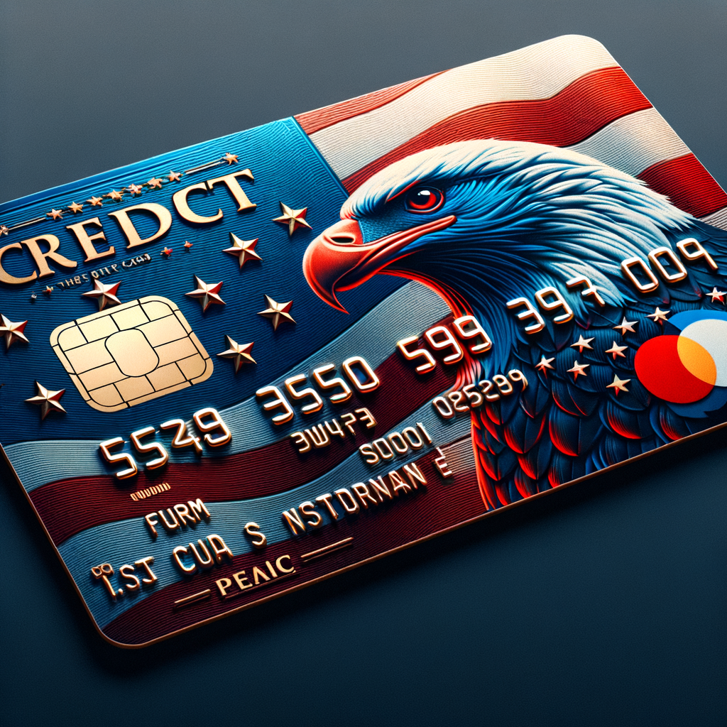 serious and patriotic design of a credit card