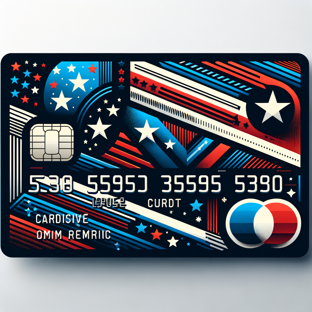 serious and patriotic looking graphic design of a credit card