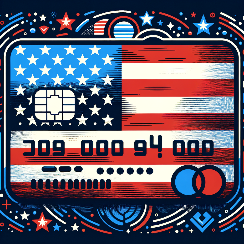 serious and patriotic looking graphic design of a credit card