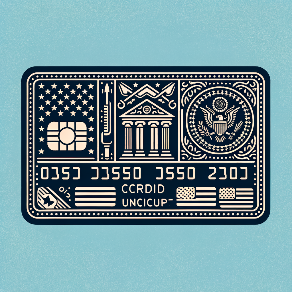 serious and patriotic uncropped design of a credit card