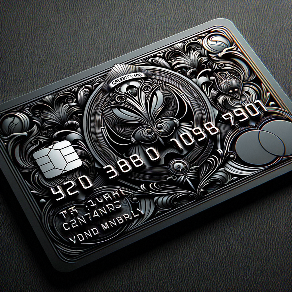 serious and seductive uncropped design of a credit card