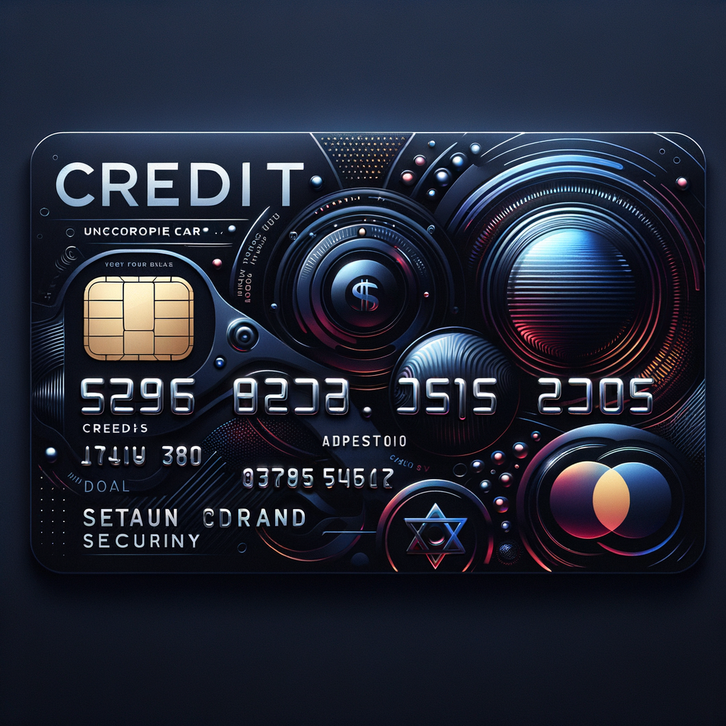 serious and seductive uncropped design of a credit card