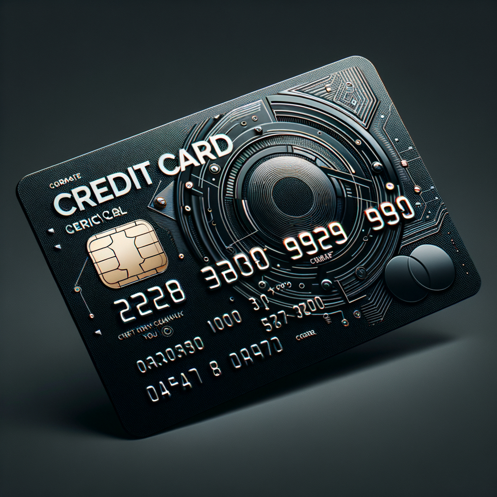 serious and seductive uncropped design of a credit card
