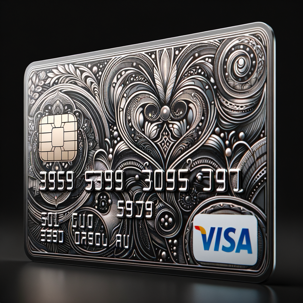 serious and seductive uncropped design of a credit card
