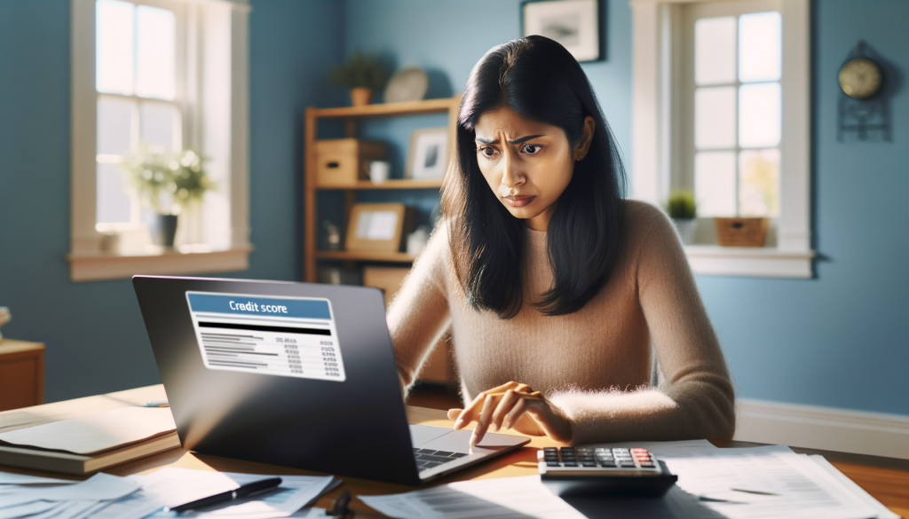 Person looking at their credit score