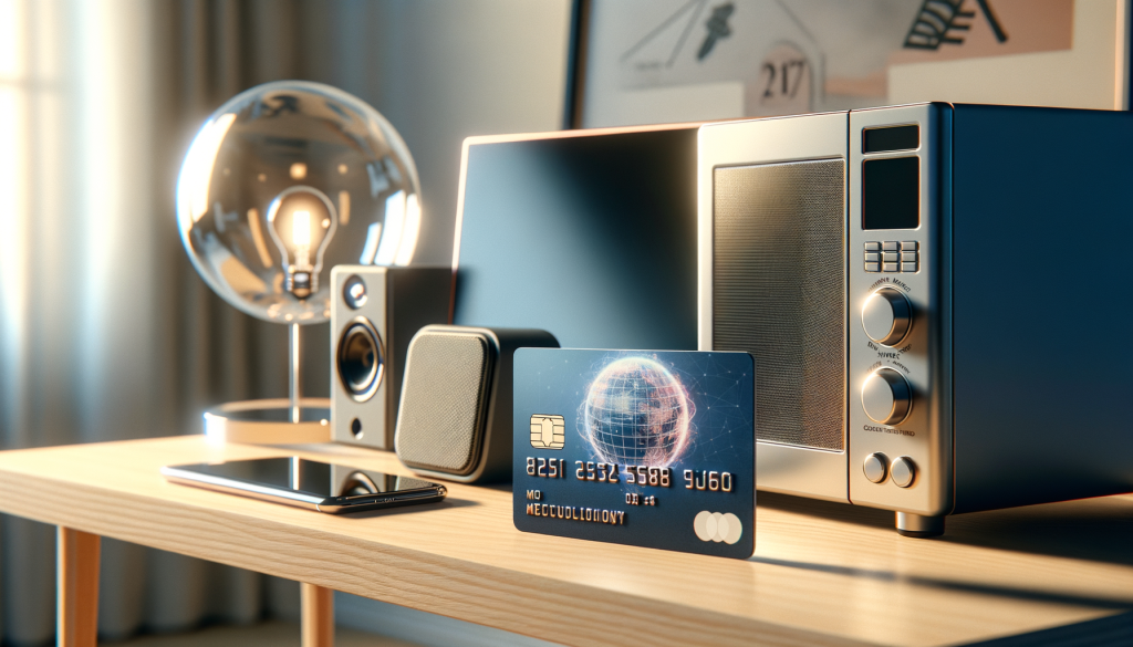home electronics and credit card